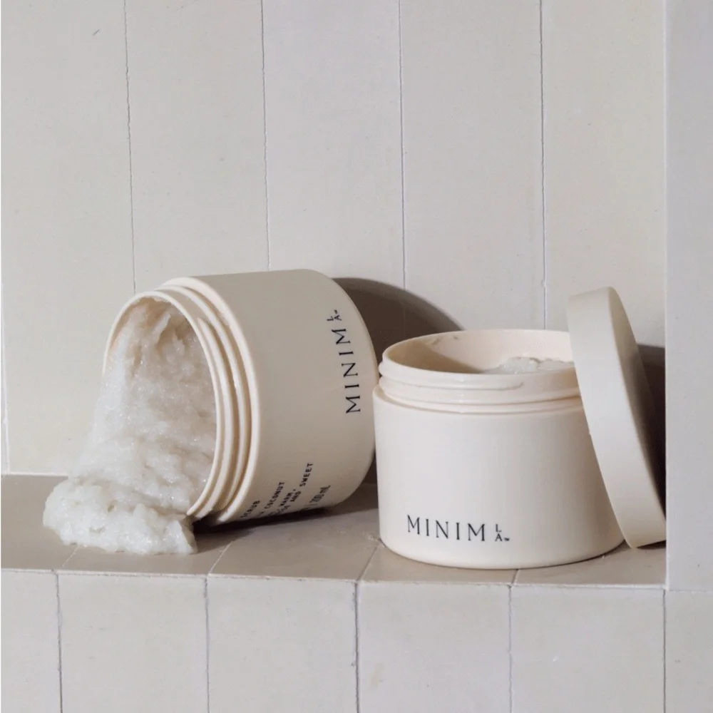 Minim LA Vanilla Coconut Scent Body Scrub Exfoliating Luxury Skincare 6.8 oz New